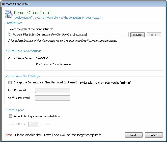 Uzak İstemci Yükleme