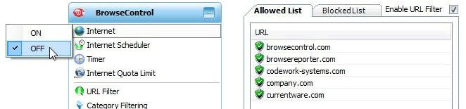 Yalnızca birkaç yetkili web sitesine izin ver